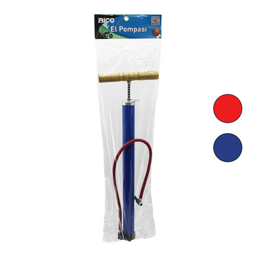 METAL GÖVDE AHŞAP KOL İRAN EL POMPASI 55CM TOP - BİSİKLET - MOTOR AYAKLIK APARATLI (50001)