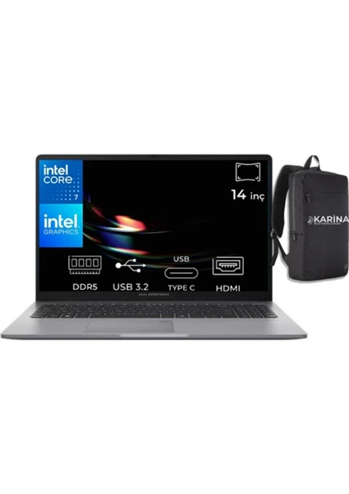 Expertbook P1 Core 7 240H P1403CVA-C716512G0D-K41 16GB 2TB W11Pro 14" FHD Taşınabilir Bilgisayar