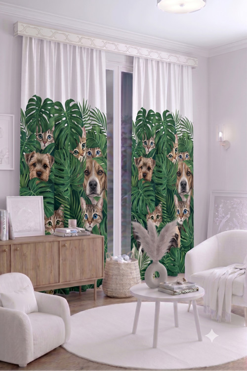 Bebek Çocuk Odası Fon Perdesi 100 X 250 Cm 1 Kanat Sevimli Desenli Dekoratif Dijital Baskılı Premium Çocuk Odası Perdesi