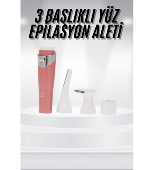 3 Başlıklı Yüz Kaş Epilasyon Aleti Değiştirilebilir Başlık Hassas Ciltlere Uygun