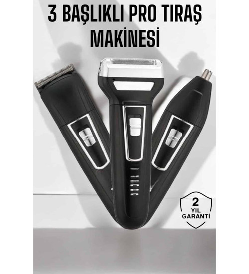 3 Başlıklı Profesyonel Tıraş Makinesi