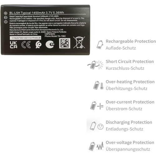 Nokia Lumia 635 BL-5H Batarya Pil 1450 Mah Nokia 105-110-150 Modellleri