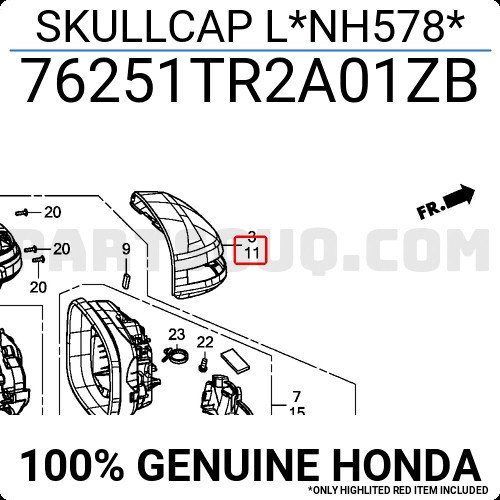 Honda Civic Ayna Kapağı 2012/15Astarlı Sdn Sol (Oem No:76251Tr2A01Zb)