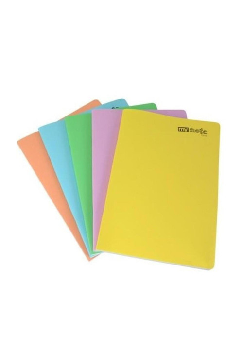 Flex Pastel 80 Yaprak A4 Pp Kapak Dikişli Defter (6 Adet Kareli)
