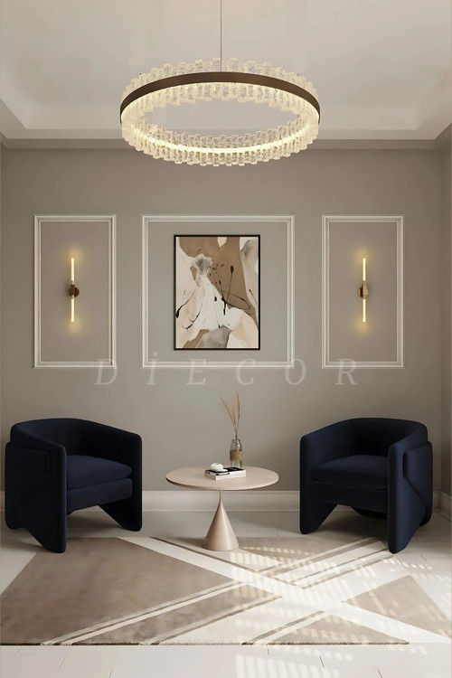 Dekoratif Boyanabilir Hazır Kesimli 2.5 Cm Şık Ve Estetik Duvar Çıtası Oturma Odası Tasarımı