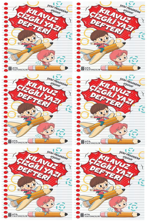 1. Sınıf Yeni Müfredata Uygun Yazı Defteri Orta Boy (6 Adet)