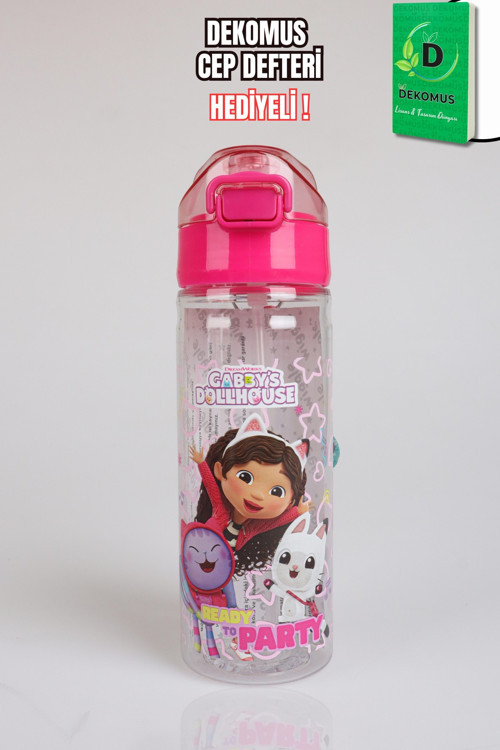 x Dekomus Lisanslı Gabby’s Dollhouse 500 Ml Tritan Matara "Dekomus Cep Defteri Hediyeli"