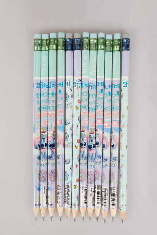 DEKOMUS İLE LİSANSLI STITCH 12 ADET SİLGİLİ KURŞUN KALEM