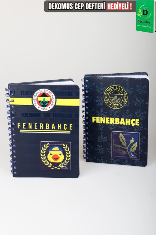 x Dekomus Lisanslı Fenerbahçe Özel Tasarım Puzzle Figürlü Spiralli A5 Defter 80 Yaprak