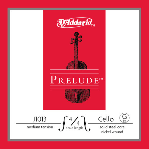 DADDARIO J1013 4/4M CELLO TEK TEL, PRELUDE, G-SOL, 4/4 SCALE, MEDIUM T