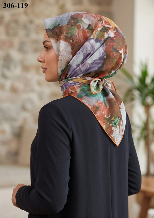 Desenli Soft Pamuk Eşarp 306-119