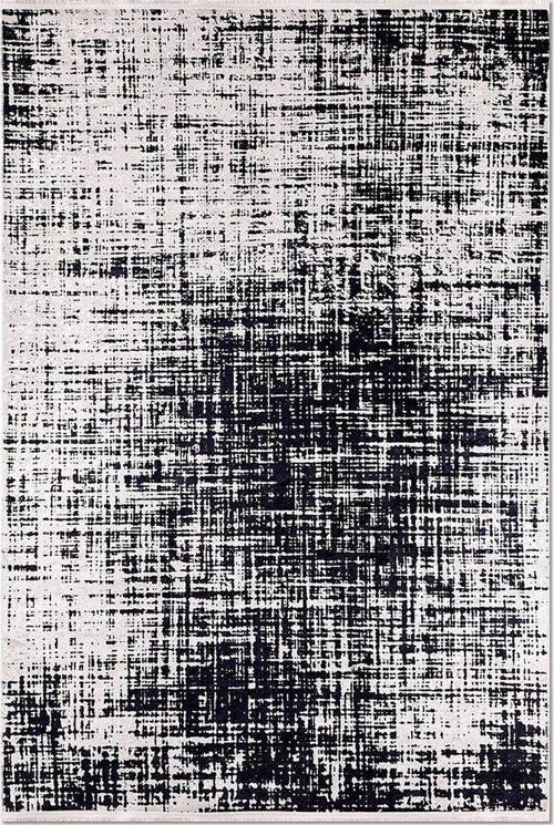 Modern Siyah Dijital Baskı Hipoalerjenik Kaymaz Taban Halı Yolluk