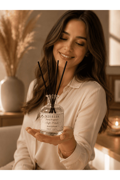 2’Li Premium Oda Kokusu Seti | Soft Petals | 550 Ml Oda Spreyi + 120 Ml Bambu Oda Kokusu