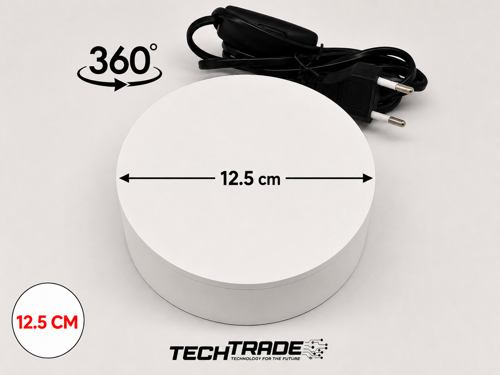 Ürün Çekimi Için 360° Dönen Stand Elektrikli 12.5cm Çapında