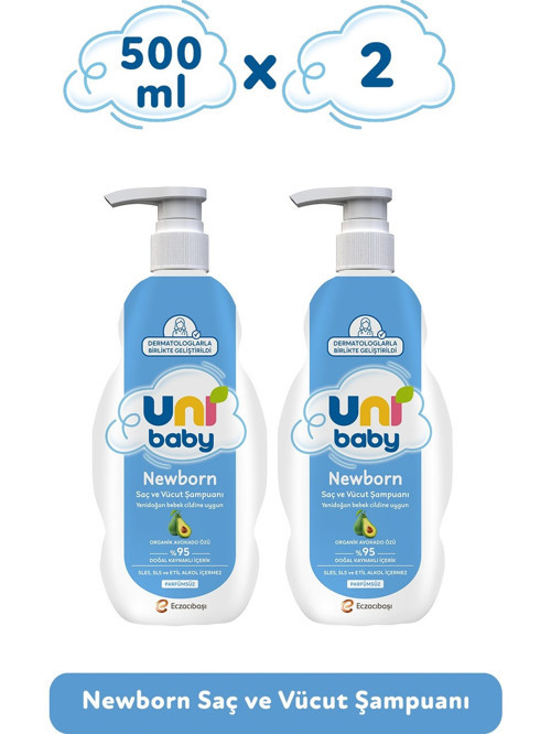 Newborn Yenidoğan Saç ve Vücut Şampuanı 500 ml x 2 Adet