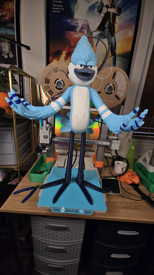 Regular Show Mordecai Figürü 30 cm – Koleksiyon Figürü