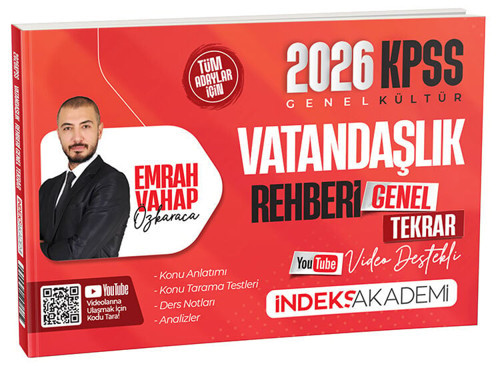 İndeks Akademi 2026 KPSS Vatandaşlık Rehberi Video Destekli Genel Tekrar İndeks Akademi Yayıncılık