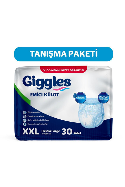 Yetişkin Emici Külot Bez XXLarge Bel Ölçüsü 170+cm Islaklık Göstergeli 30'lu 1 Paket 30 Adet