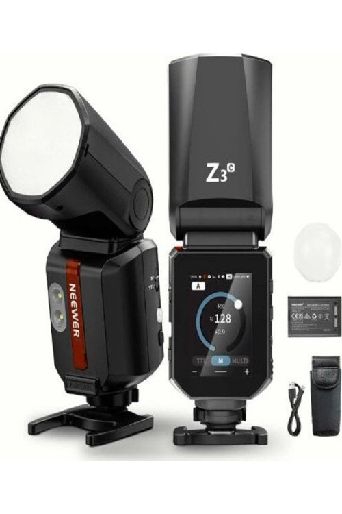 Neewer Z3R-C Canon Uyumlu 100W Yuvarlak Kafa Akülü Tepe Flaşı