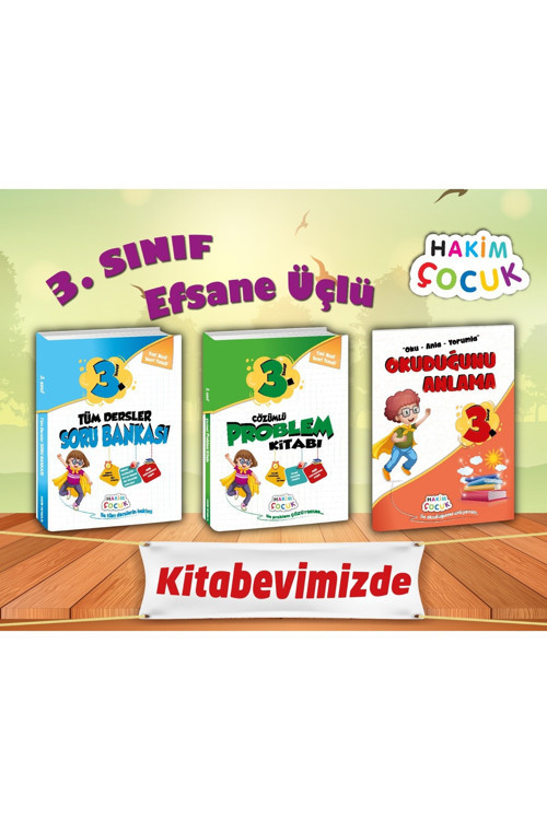 3. Sınıf Tüm Dersler Soru Bankası+Çözümlü Problem Kitabı+Okuduğunu Anlama