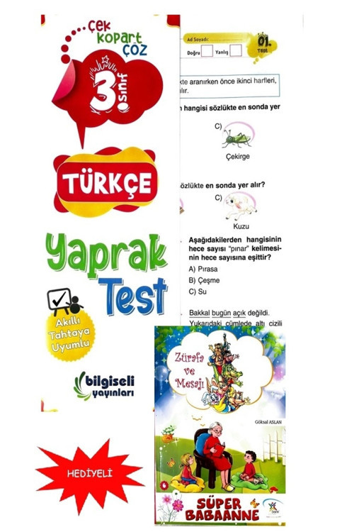 3. Sınıf Bilgiseli Türkçe Yaprak Test