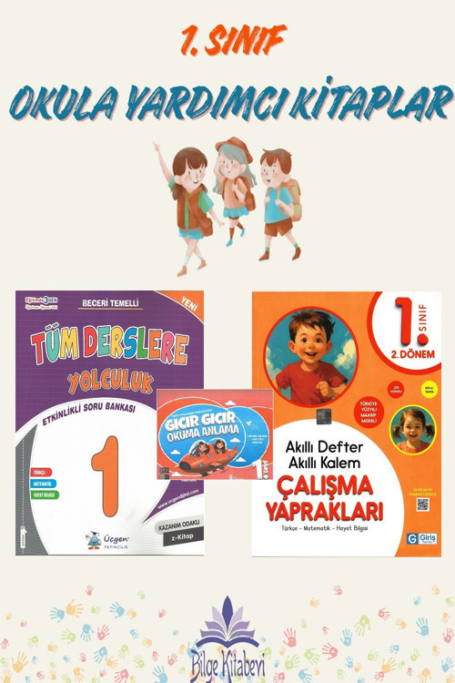 1. Sınıf (2.Dönem) Tüm Derslere Yolculuk+ Akıllı Defter Çalışma Yaprakları + Okuma Anlama
