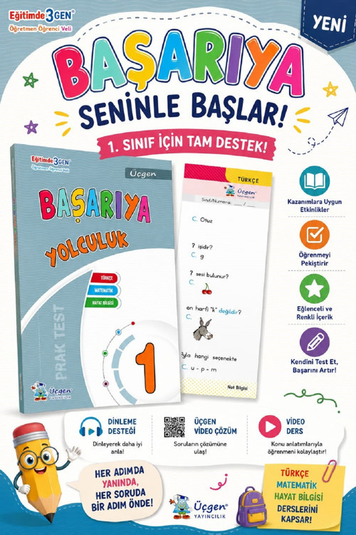 1. Sınıf Başarıya Yolculuk Yaprak Test Çek Kopar