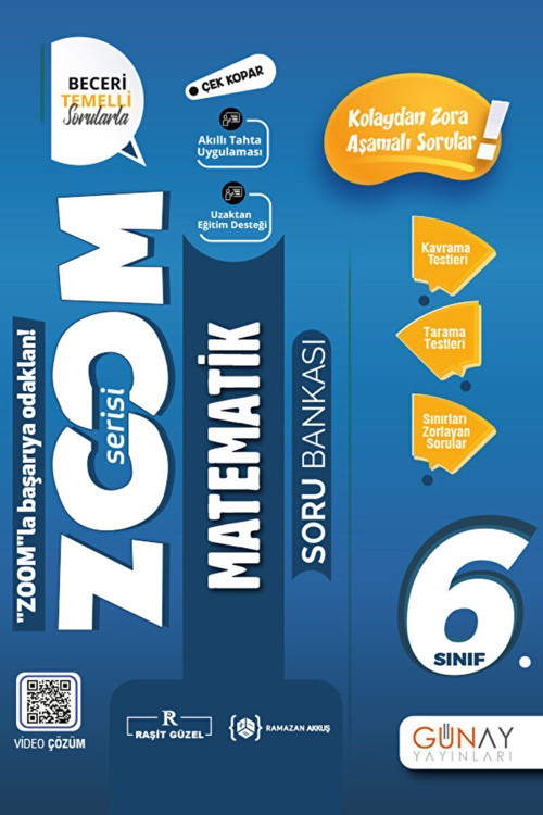 6. Sınıf Zoom Serisi Matematik Soru Bankası / Raşit Güzel / Günay Yayınları / 9786258331226