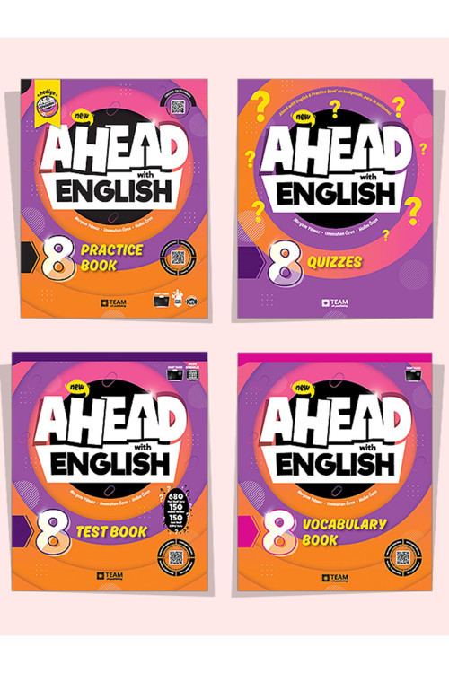 2025 Ahead With English 8. Sınıf 3'Lü Set ( Practice Book( Quizzes Hediyeli),Test Book, Vocabulary)