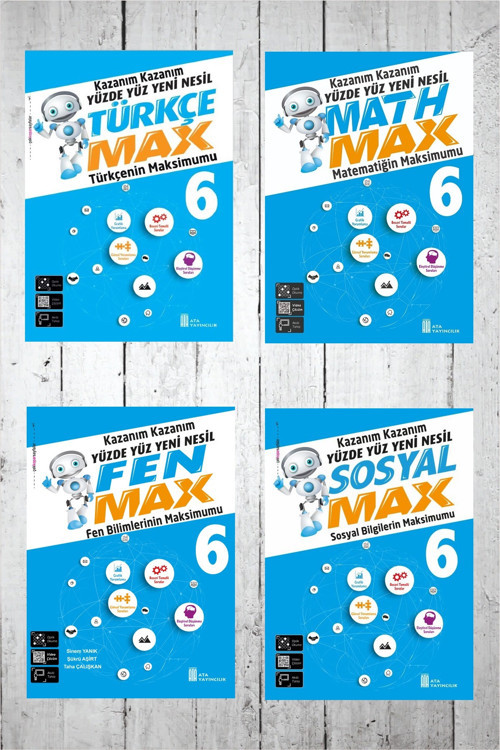 6. Sınıf Türkçe-Matematik-Fen Bilimleri-Sosyal Bilgiler Max Seti