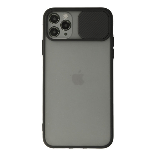 Apple iPhone 11 Pro Kılıf Palm Buzlu Kamera Sürgülü Silikon - Siyah
