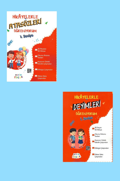 Hakim Çocuk 1.Seviye Hikayelerle Atasözleri + Deyimler Öğreniyorum