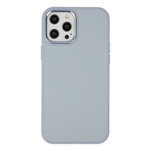 Apple iPhone 12 Pro Max Kılıf Asya Deri Silikon - Sierra Blue