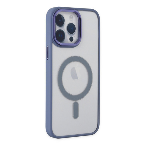 Apple iPhone 14 Pro Kılıf Room Magneticsafe Silikon - Sierra Blue