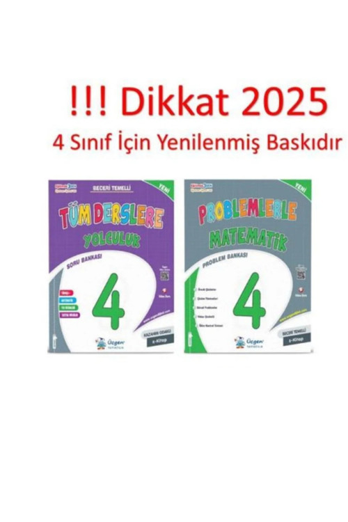 Üçgen Yayınları Dördüncü Sınıf Tüm Dersler Problemlerle Matematik İkili Set 2025