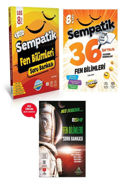 8. Sınıf Sempatik Fen Bilimleri Soru Bankası + 36 Haftalık Kazanım Denemeleri Seti 2025-2026