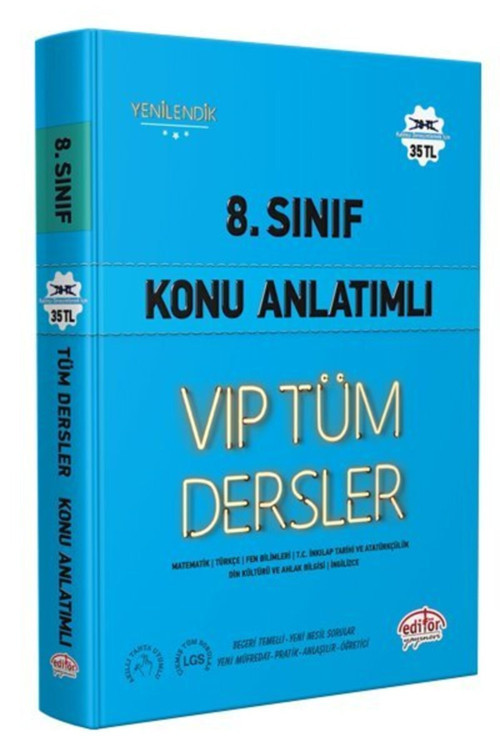 Editör Yayınları 8. Sınıf Tüm Dersler Konu Anlatımlı Mavi Kitap