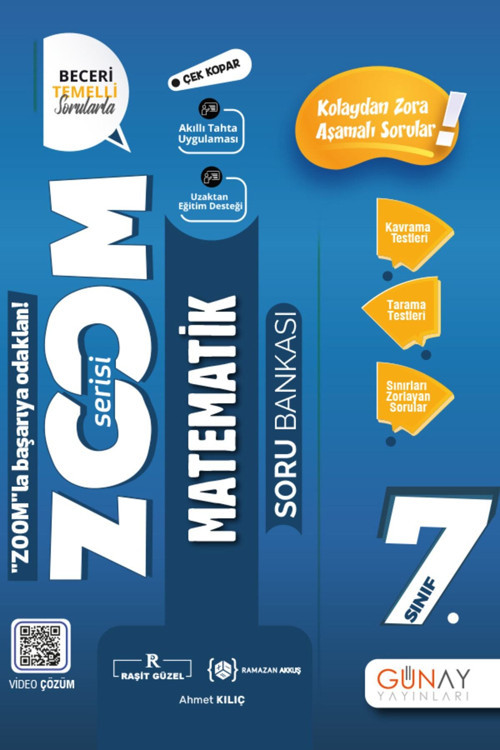 Günay 7. Sınıf Zoom Serisi Matematik Soru Bankası 2022-2023