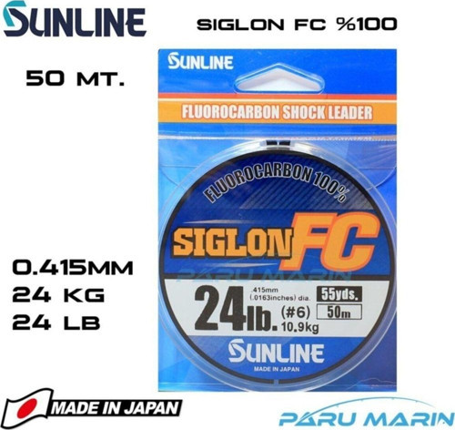 Siglon %100 Florokarbon Misina 0.415mm 50 Mt.