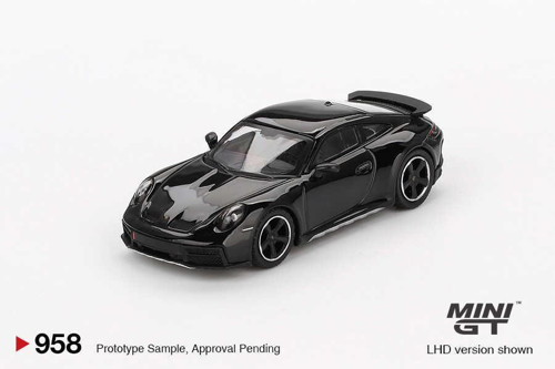 958 Porsche 911 Dakar Black 1/64 Model Araba