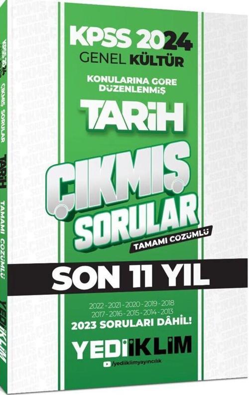  2024 KPSS Genel Kültür Lisans Tarih Konularına Göre Tamamı Çözümlü Çıkmış Sorular