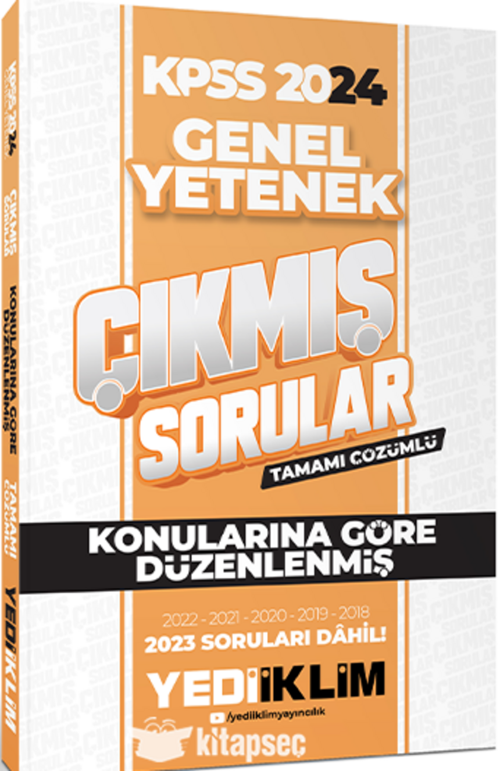 2024 KPSS Lisans Genel Yetenek Konularına Göre Tamamı Çözümlü Çıkmış Sorular 