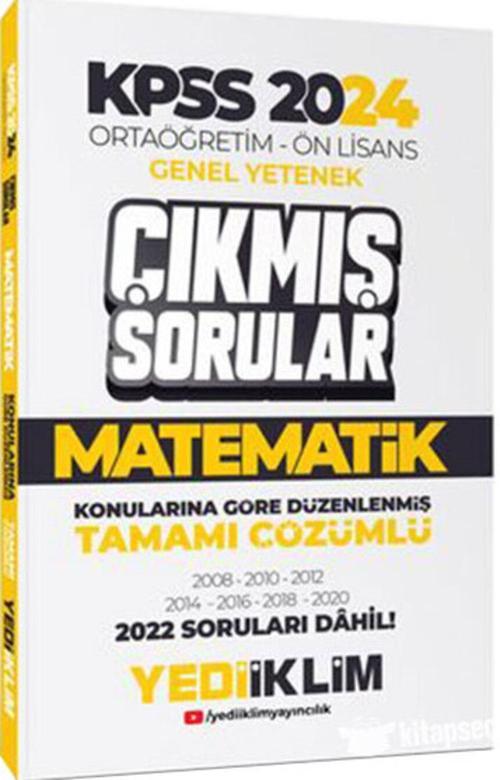 2024 KPSS Ortaöğretim-Önlisans Matematik Konularına Göre Çıkmış Sorular 