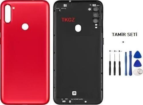 Samsung Galaxy A11  - SM-A115F FULL Kasa Arka Kapak Takım KIRMIZI - TAMİR SETİ