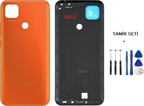 Xiaomi redmi 9C FULL Kasa Arka Kapak Yan Tuş Takımı TURUNCU - TAMİR SETİ