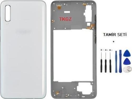Samsung Galaxy A70  - SM-A705F FULL Kasa Arka Kapak Takım BEYAZ - TAMİR SETİ