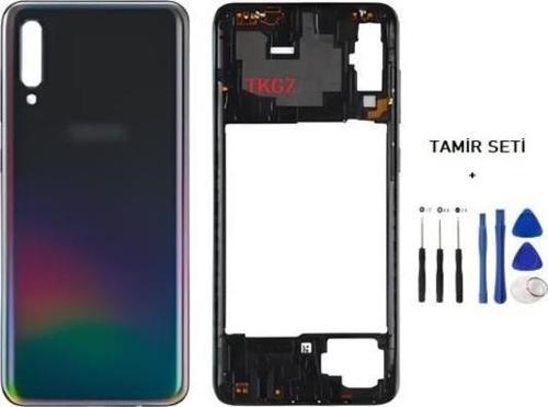 Samsung Galaxy A70  - SM-A705F FULL Kasa Arka Kapak Takım SİYAH - TAMİR SETİ