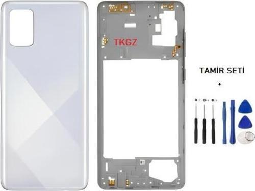 Samsung Galaxy A71 - SM-A715F FULL Kasa Arka Kapak Takım BEYAZ - TAMİR SETİ