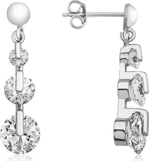 925 Ayar Gümüş 3 Taş Tria Çivili Küpe