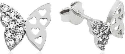 925 Ayar Gümüş Çivili Kelebek Küpe